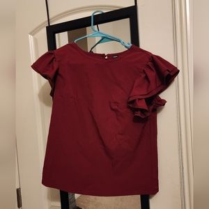 Layered Butterfly Sleeve Blouse